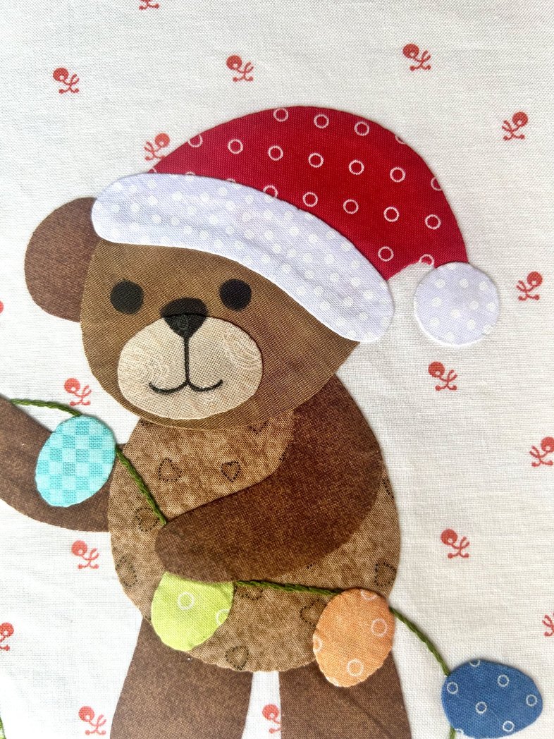 Year of Bears - Christmas Bear Appliqué Pattern PDF