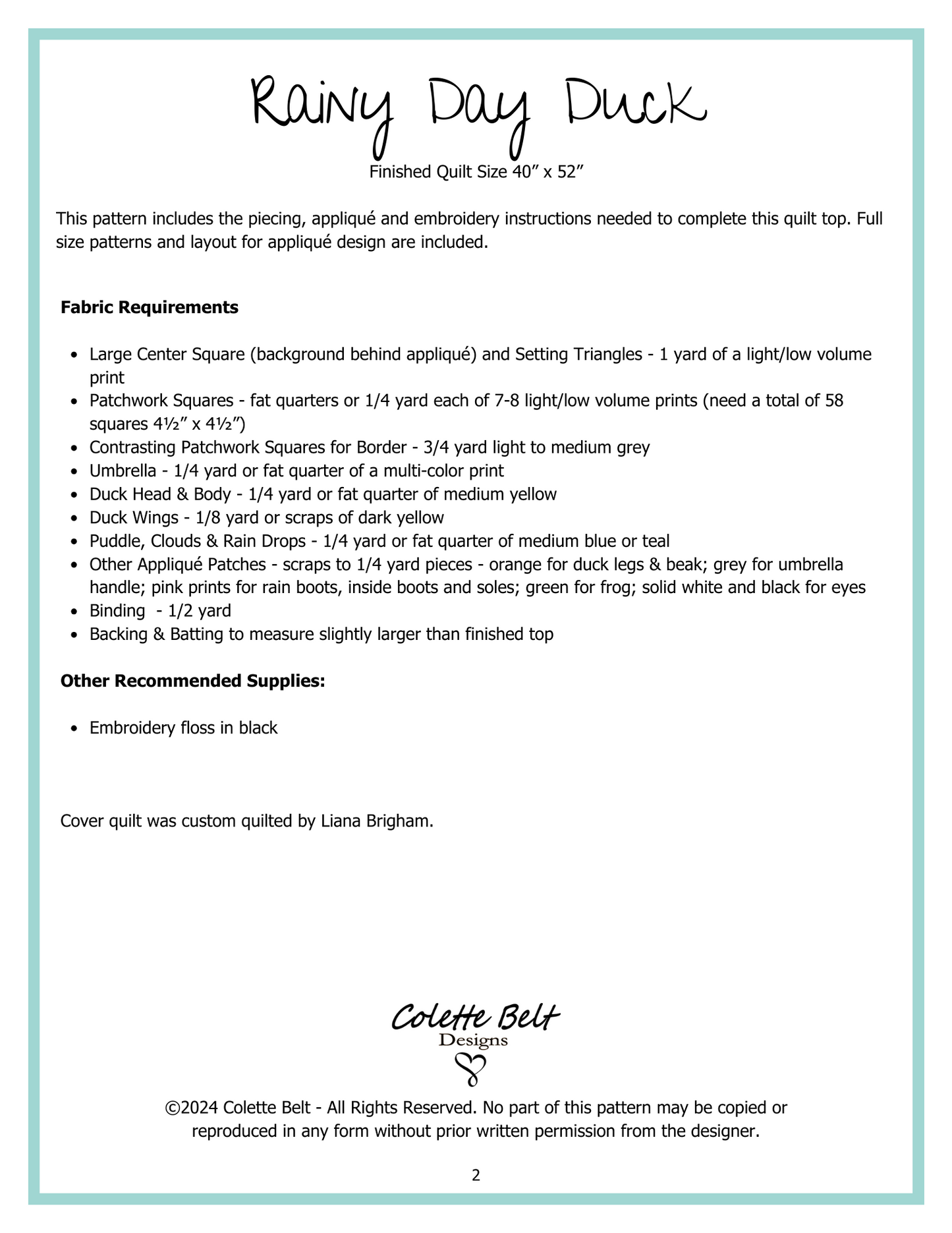 Rainy Day Duck PDF Download
