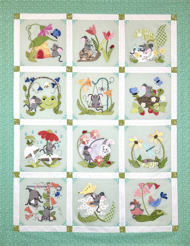 Garden Mouse Quilt Pattern PDF