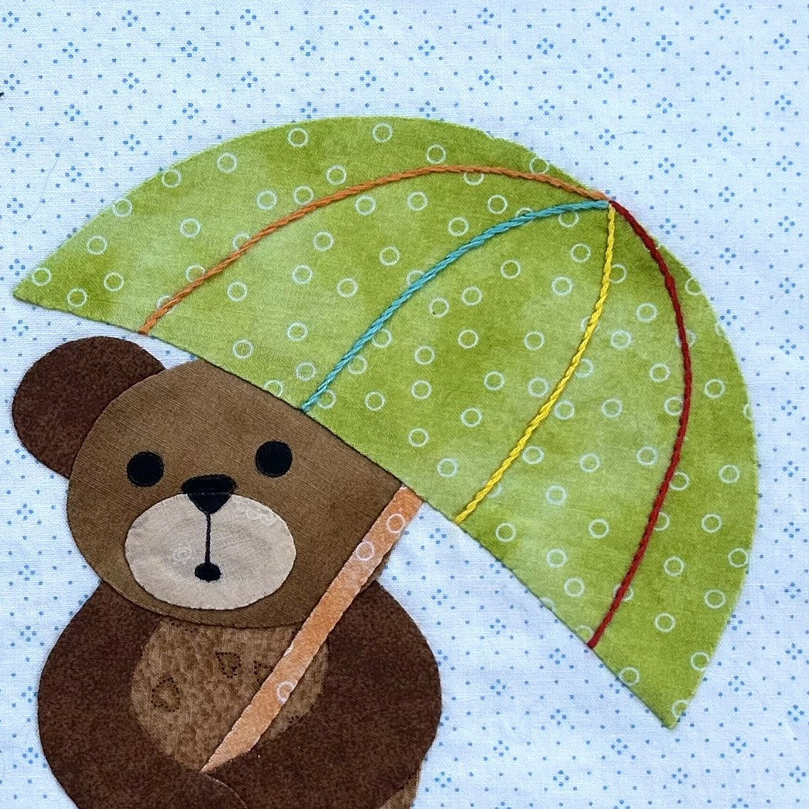 Year of Bears - Rainy Day Bear Appliqué Pattern PDF