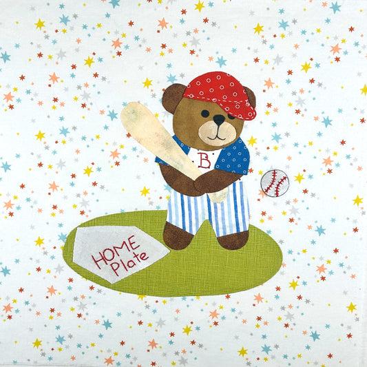 Year of Bears - Baseball Bear Appliqué Pattern PDF