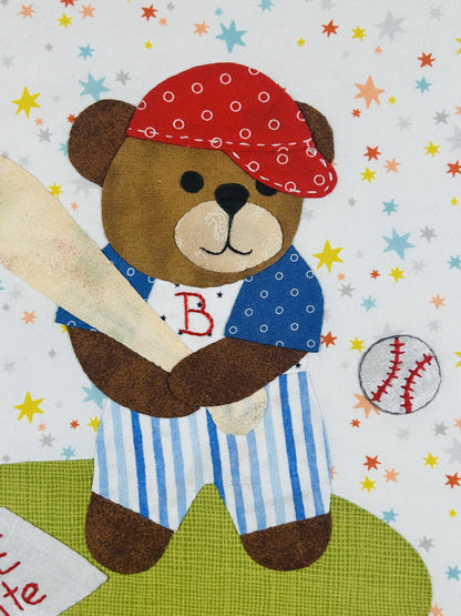 Year of Bears - Baseball Bear Appliqué Pattern PDF