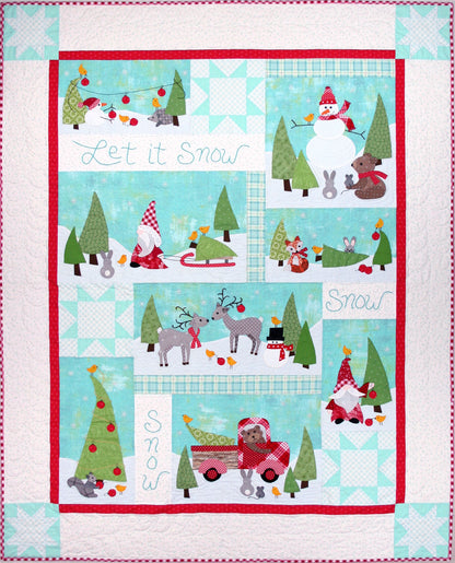 Let It Snow Applique Quilt Pattern PDF Download