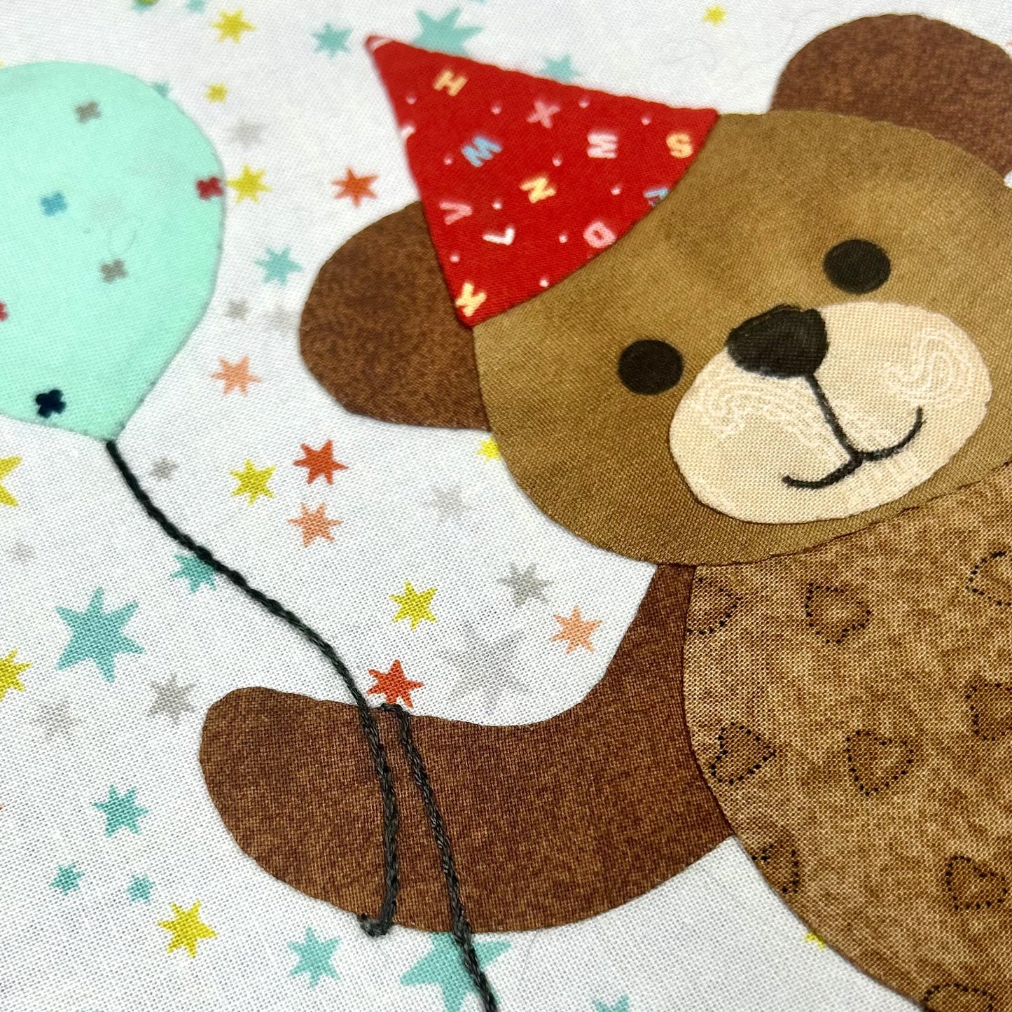 Year of Bears - Party Bear Appliqué Pattern PDF Download