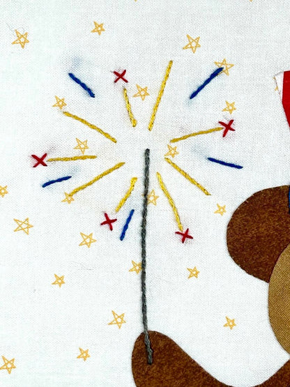 Year of Bears - Patriotic Bear Appliqué Pattern PDF