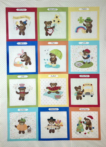 Year of Bears - Calendar Quilt PDF