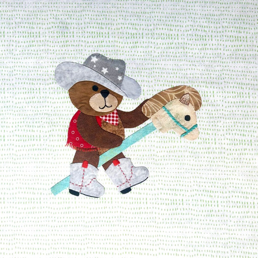 Year of Bears - Cowboy Bear Appliqué Pattern PDF