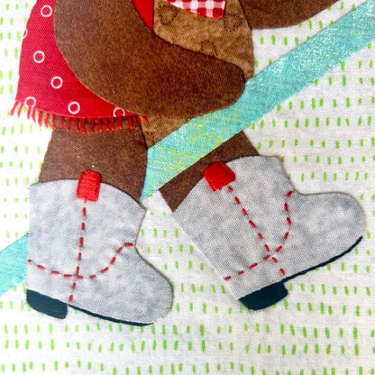 Year of Bears - Cowboy Bear Appliqué Pattern PDF