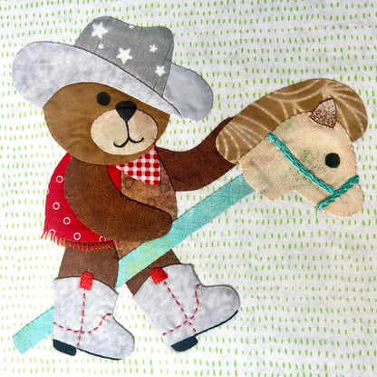 Year of Bears - Cowboy Bear Appliqué Pattern PDF