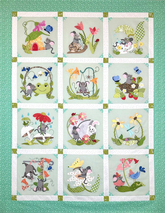Garden Mouse Quilt Pattern PDF