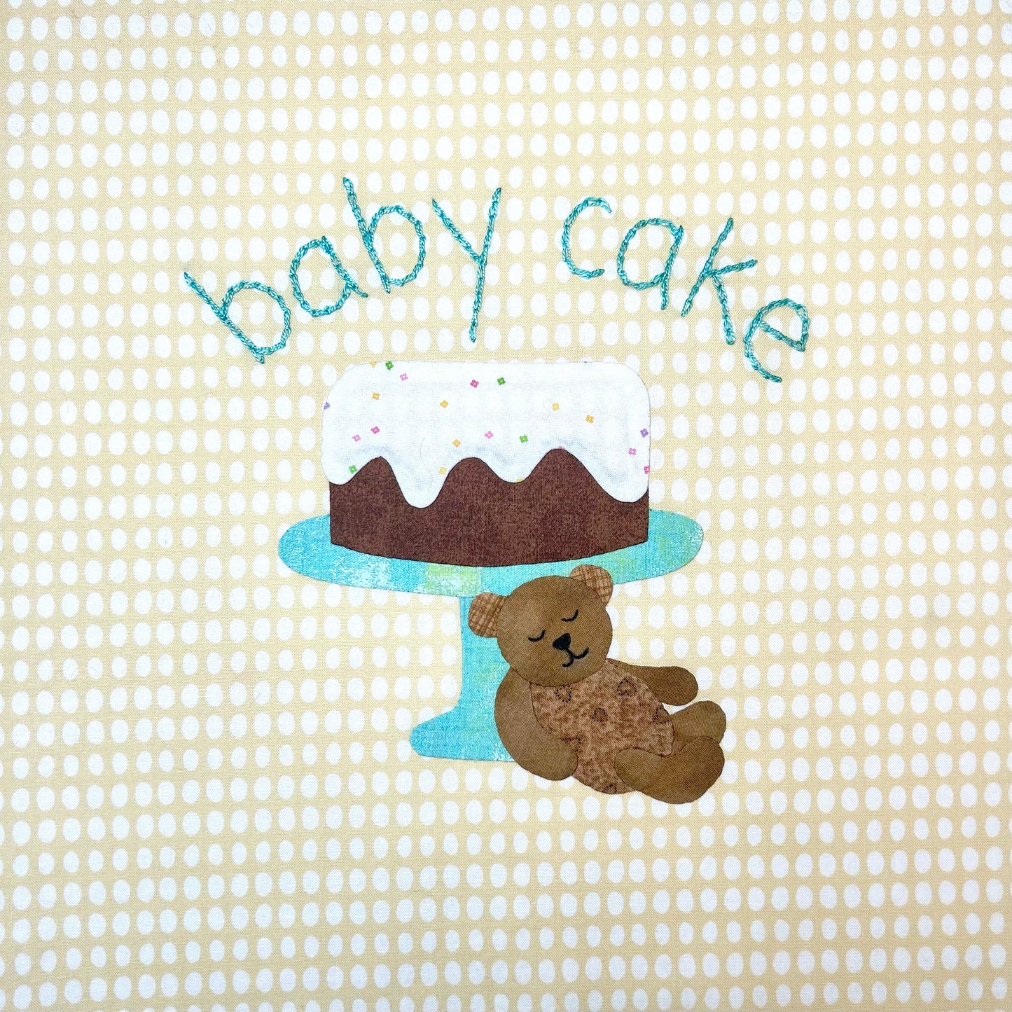 Little Baker Block 4 - Baby Cake Appliqué Pattern PDF Download