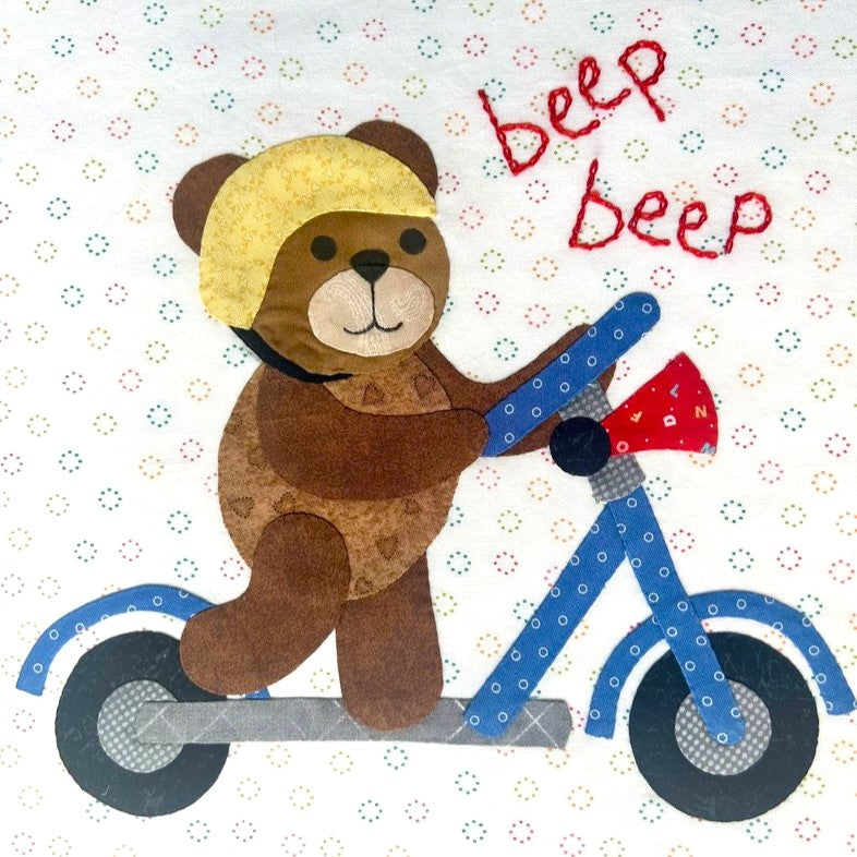 Year of Bears - Scooter Bear Appliqué Pattern PDF