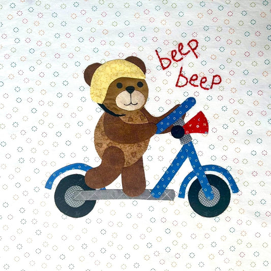 Year of Bears - Scooter Bear Appliqué Pattern PDF